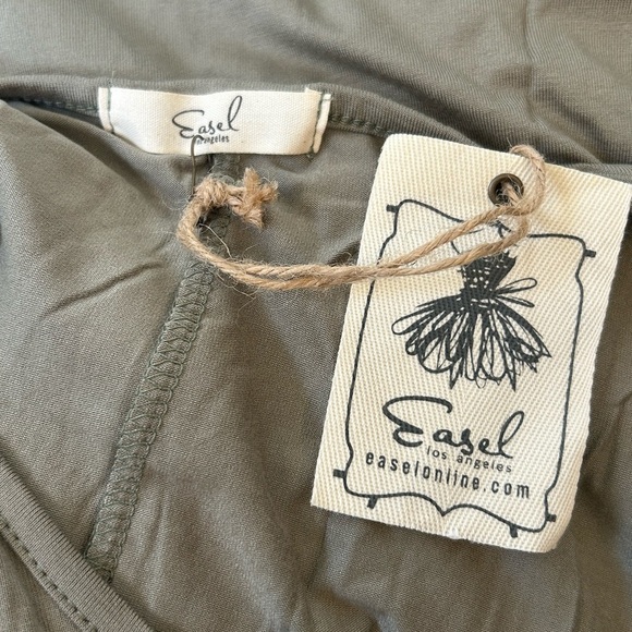 NWT Easel Tank Double Ruffle Shirt Dress Or Tunic Top - Picture 3 of 7